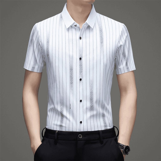 de811-Men's Summer Business Casual Short Sleeve Shirt