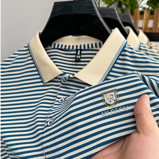 de815-Men's summer casual cotton short-sleeved T-shirt