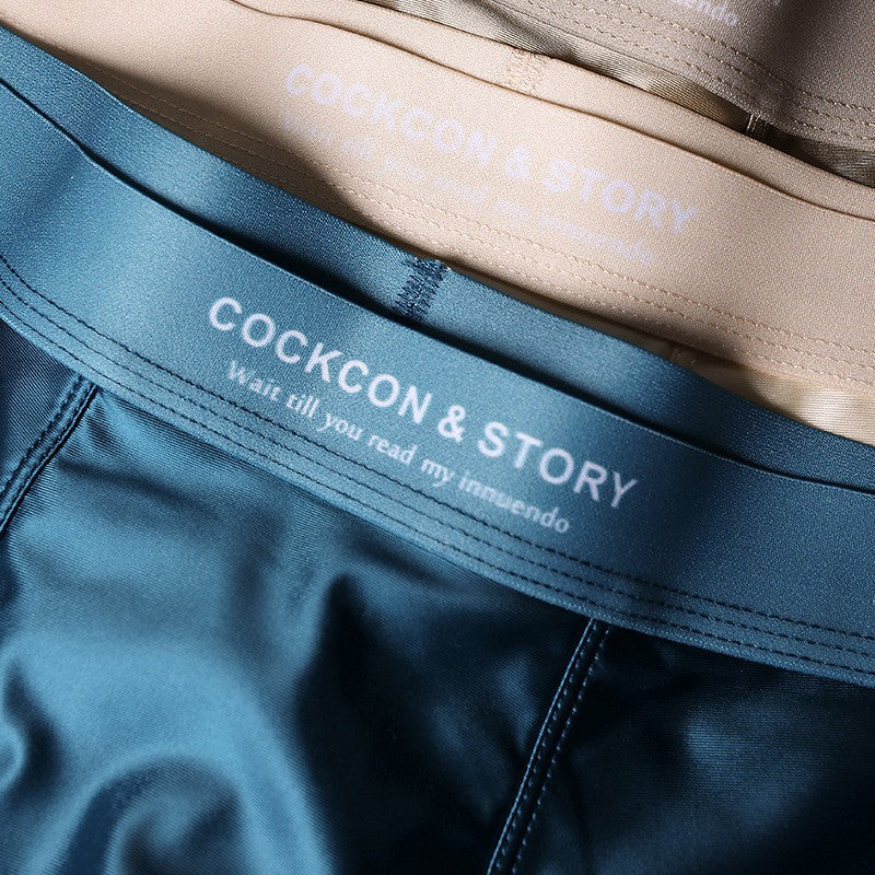 cf306-2025 Men's Ice Silk Light Luxury Satin Boxer Briefs