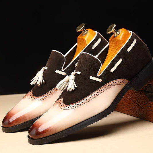 2025 Men's new British style business leather shoes(cm319)