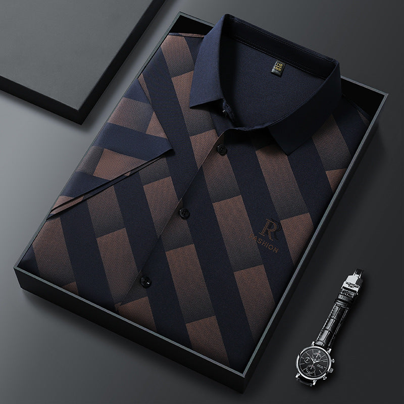 zd356-Summer men's Korean style short-sleeved shirt