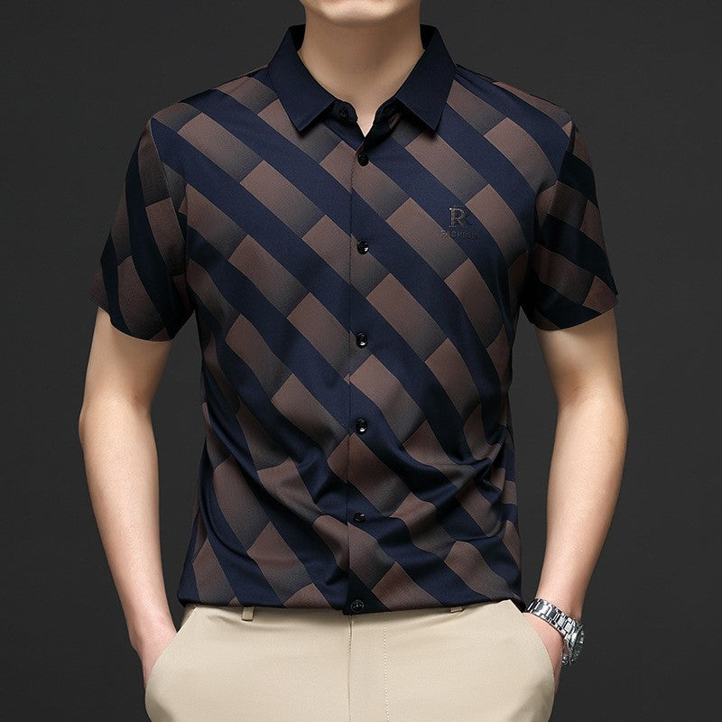 zd356-Summer men's Korean style short-sleeved shirt