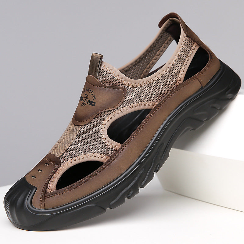Daily casual mesh breathable men's leather shoes(cm327)