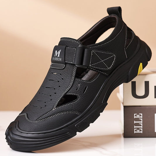 Summer men's breathable leather sandals