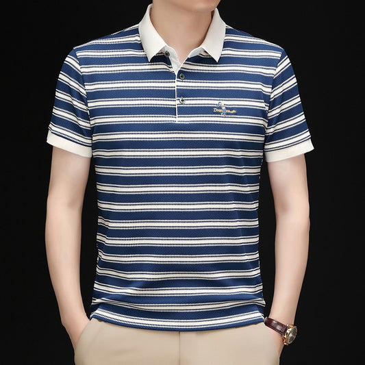 Summer Men's Classic Pinstripe POLO Shirt(you389)