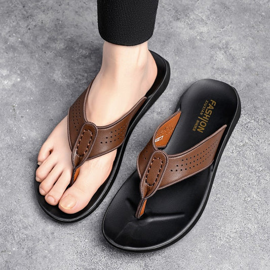 2025 Men's Fashionable Casual Top-Grain Cowhide Sandals(cm336)