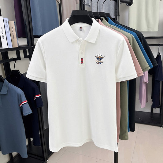 Summer Men's High-end Cotton Embroidered Polo Shirt(you379)