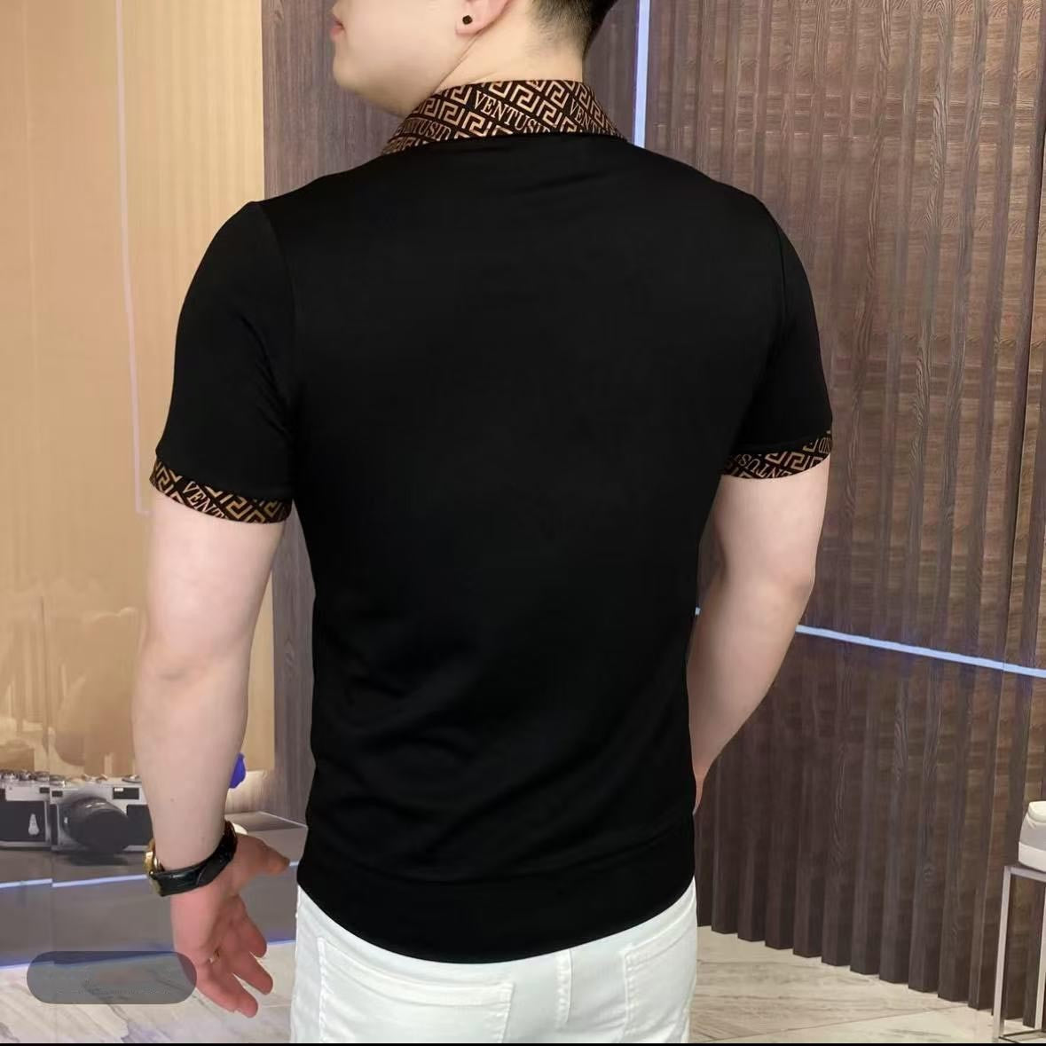 2025 Men's Summer Lapel Embroidered Short Sleeve Polo Shirt