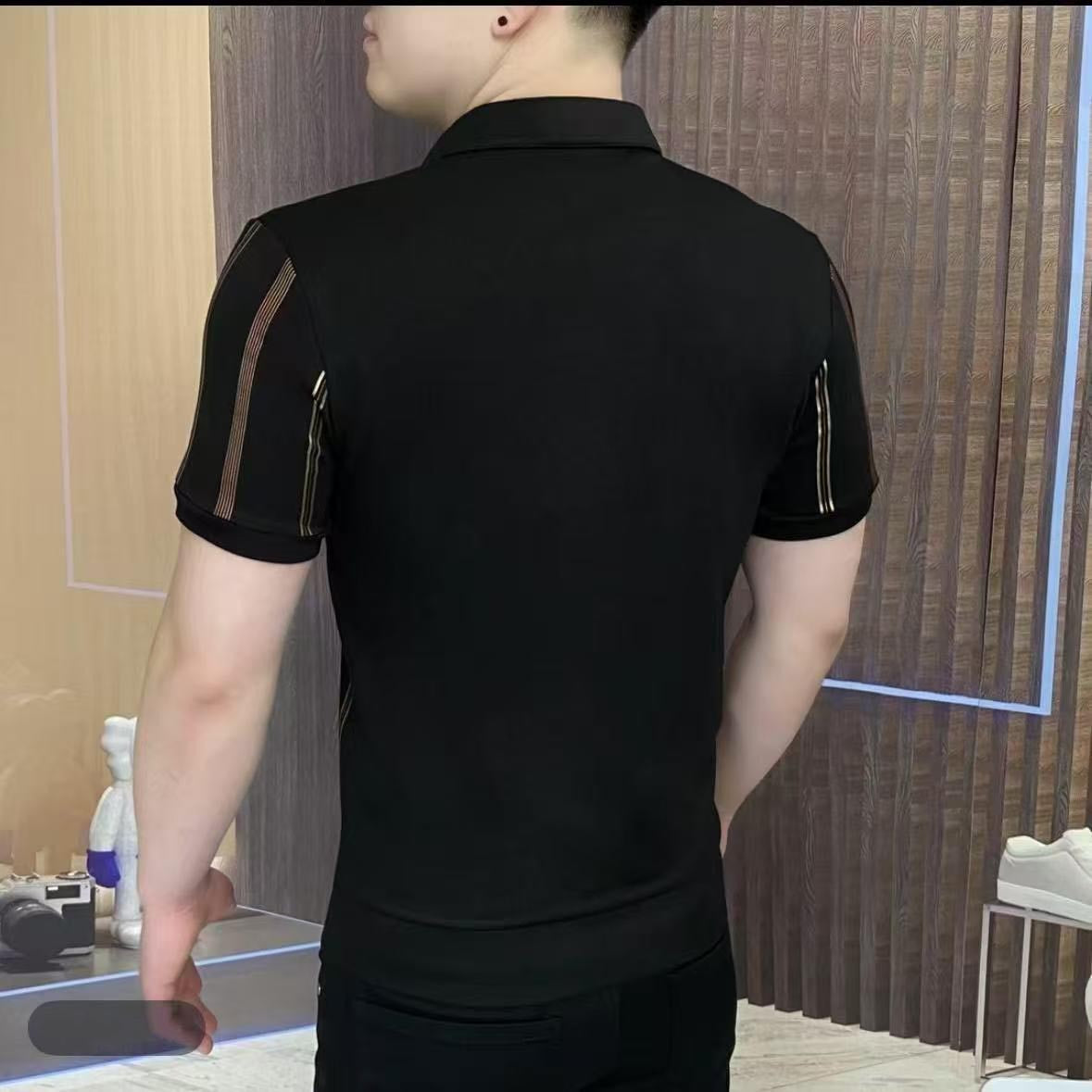 cf314-Men's summer high-end business casual POLO shirt