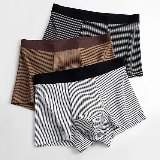 cf317-Summer Men's Ice Silk Boxer Briefs