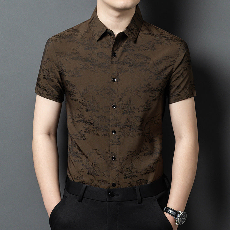 luu319-Men's Printed Casual Short Sleeve T-Shirt