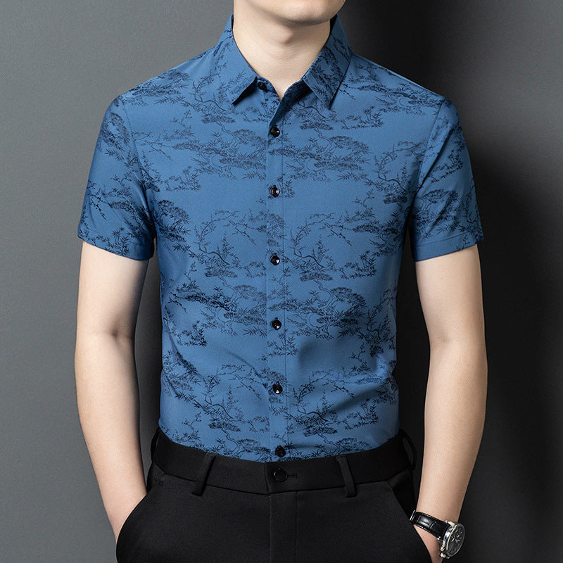 luu319-Men's Printed Casual Short Sleeve T-Shirt