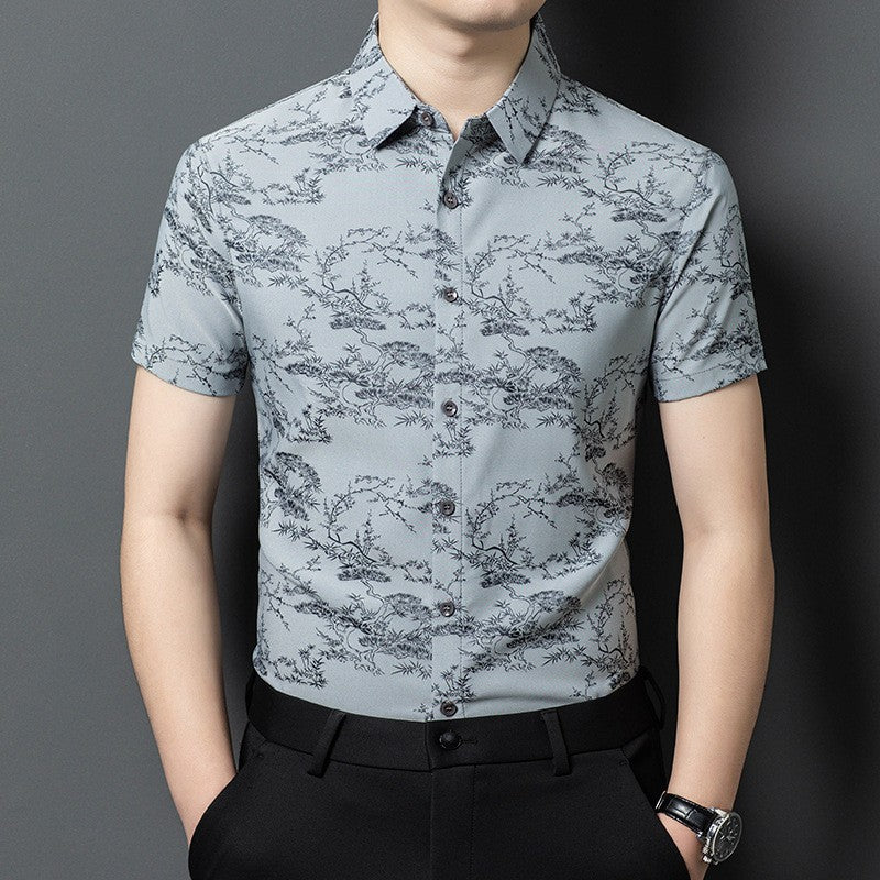 luu319-Men's Printed Casual Short Sleeve T-Shirt