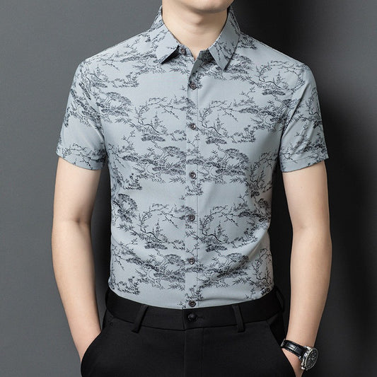luu319-Men's Printed Casual Short Sleeve T-Shirt