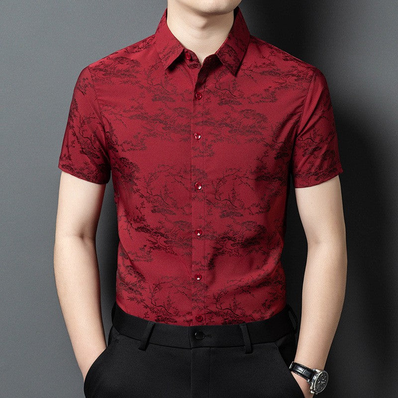 luu319-Men's Printed Casual Short Sleeve T-Shirt