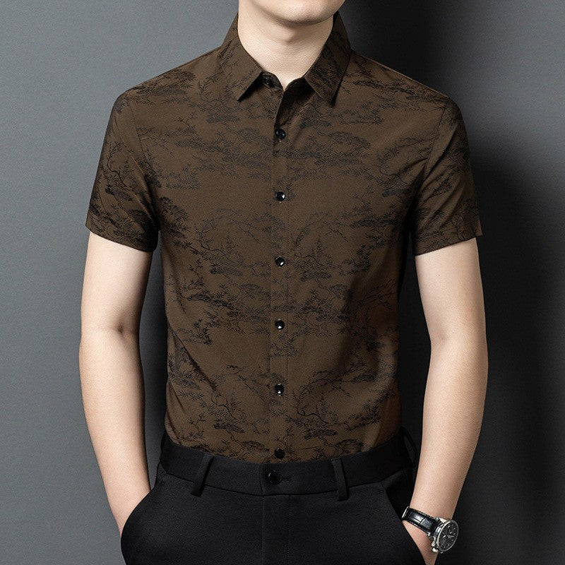 luu319-Men's Printed Casual Short Sleeve T-Shirt