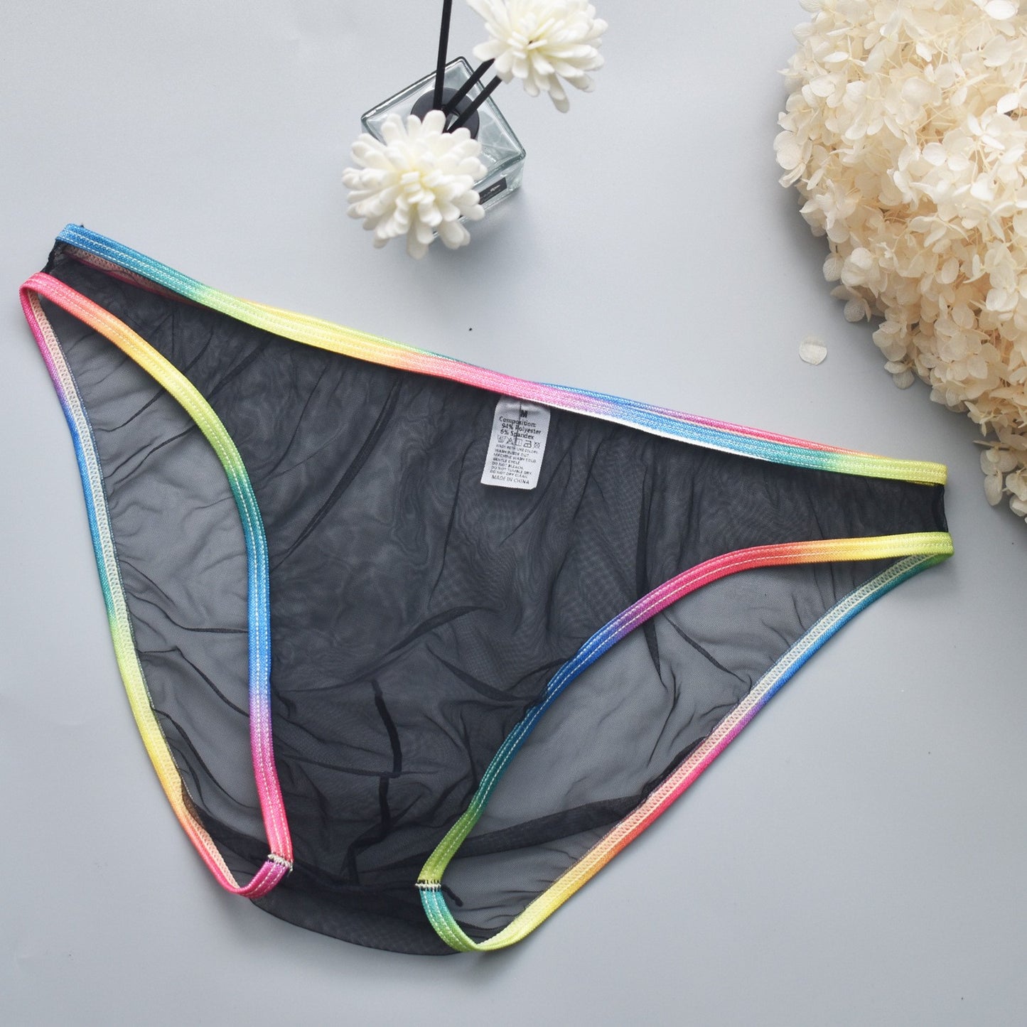 Men's Ultra-thin Transparent Mesh Sexy Briefs(ud260)