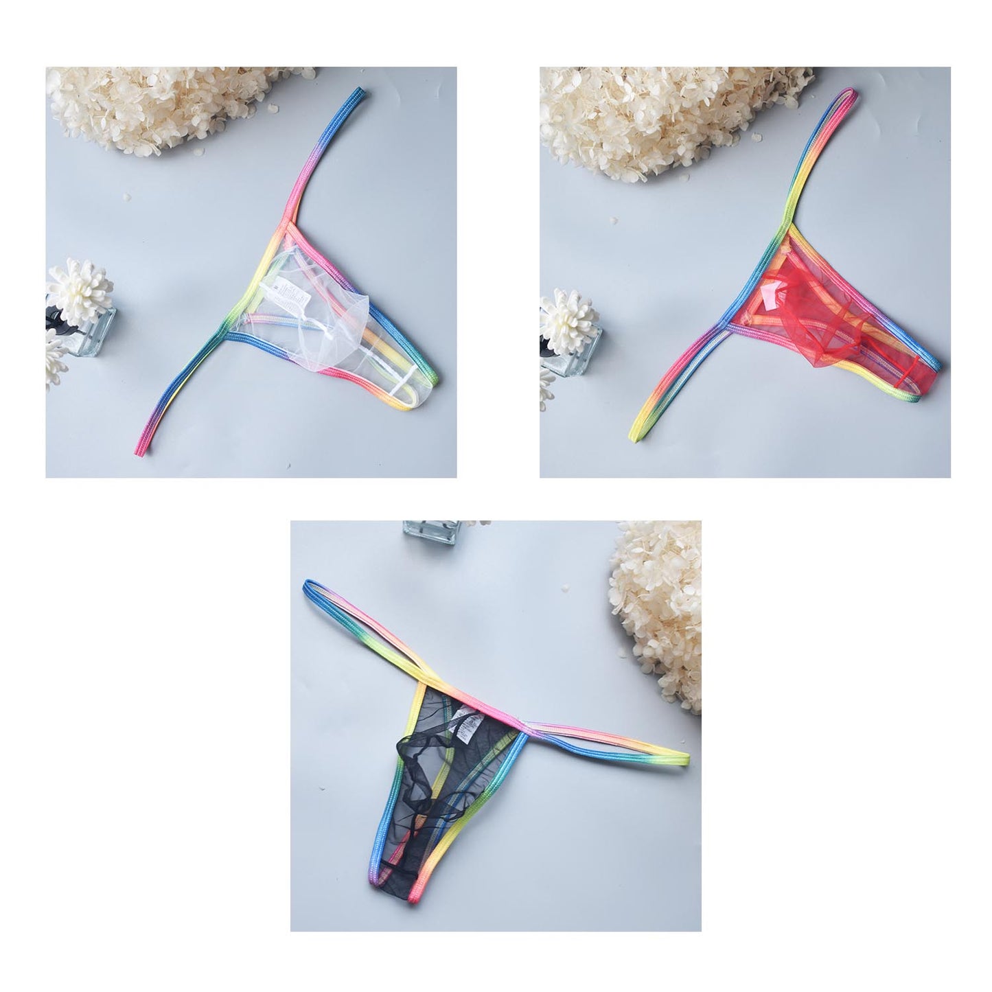 Men's Sexy Low Rise Transparent Thong(ud22)