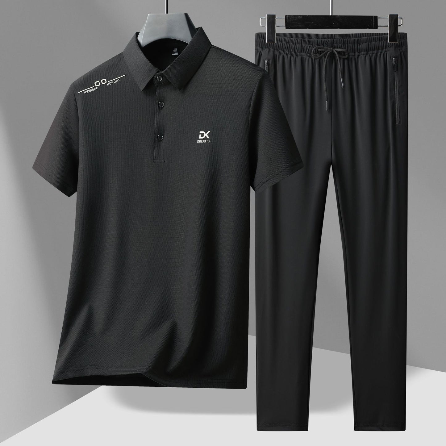 Men's summer business casual ice silk sports suit(you384)