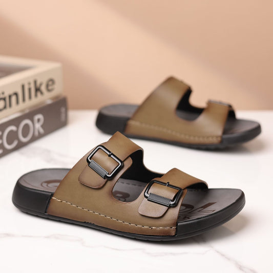 2025 Men's summer breathable leather sandals