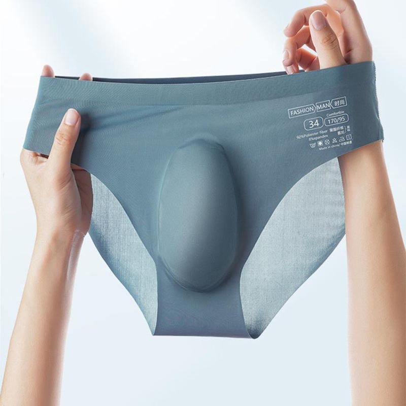 cf337-Men's ice silk breathable antibacterial briefs