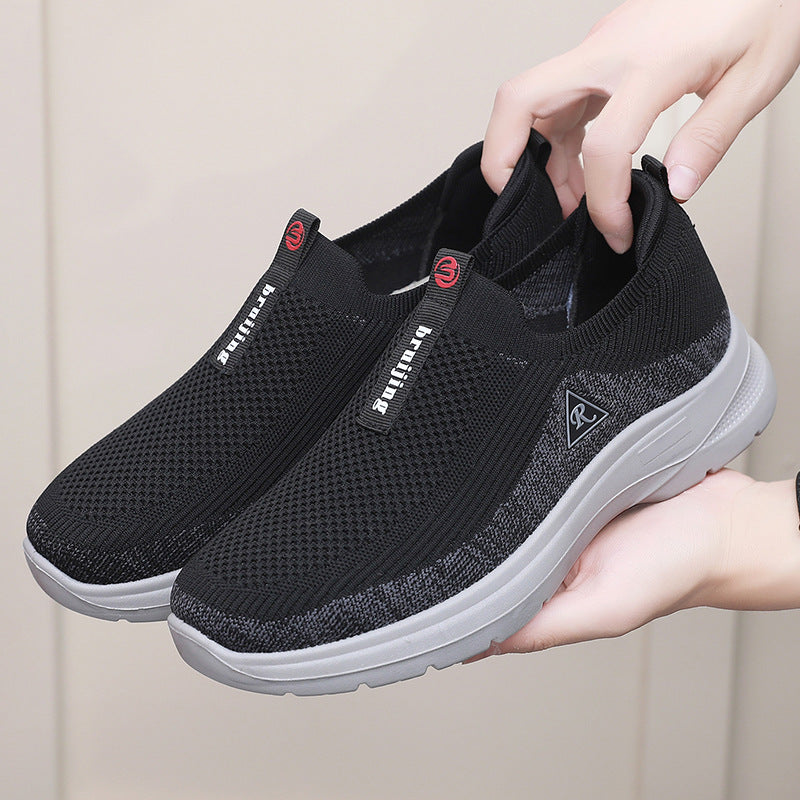 Men's casual fly woven mesh sports breathable shoes