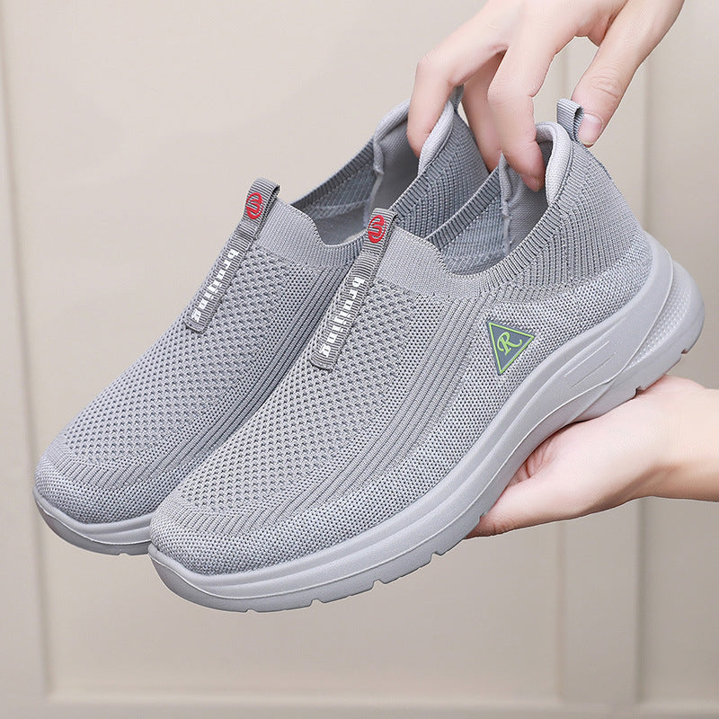 Men's casual fly woven mesh sports breathable shoes