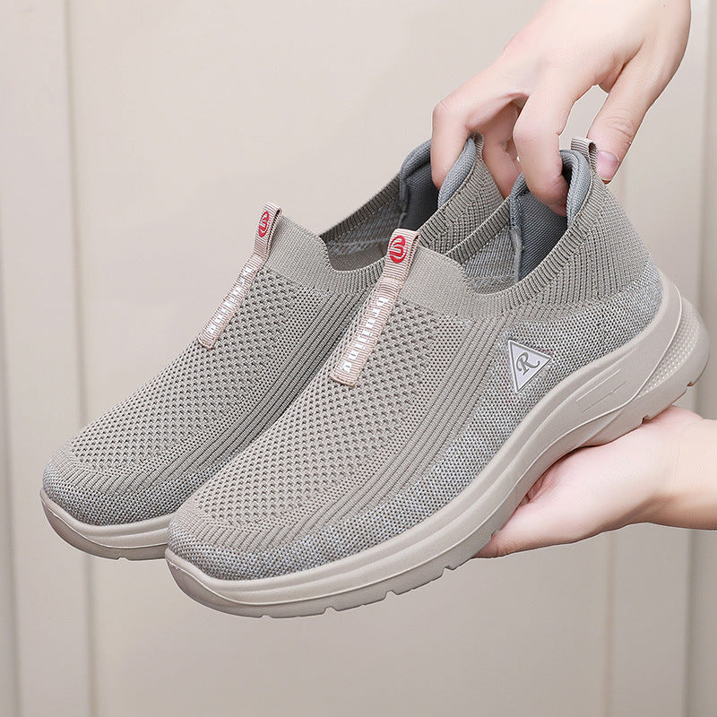 Men's casual fly woven mesh sports breathable shoes