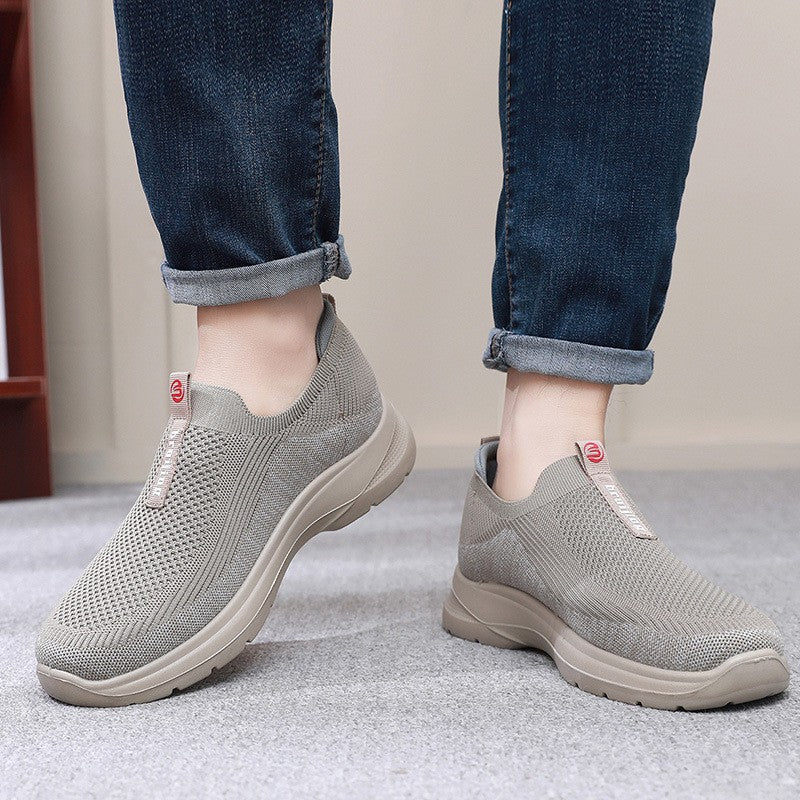 Men's casual fly woven mesh sports breathable shoes