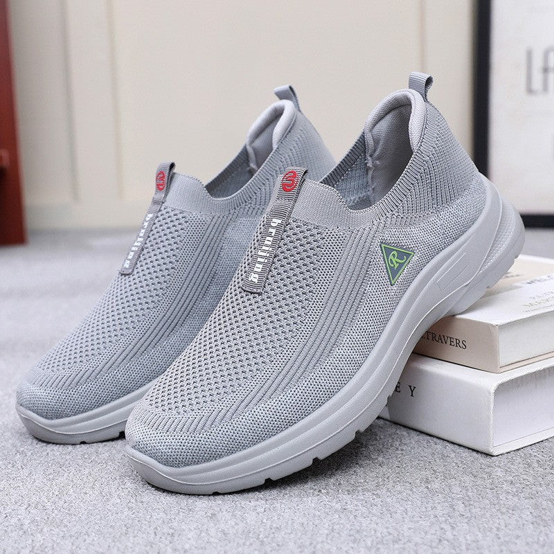Men's casual fly woven mesh sports breathable shoes