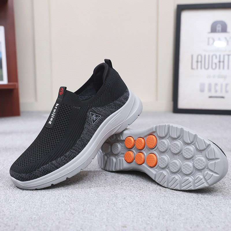 Men's casual fly woven mesh sports breathable shoes