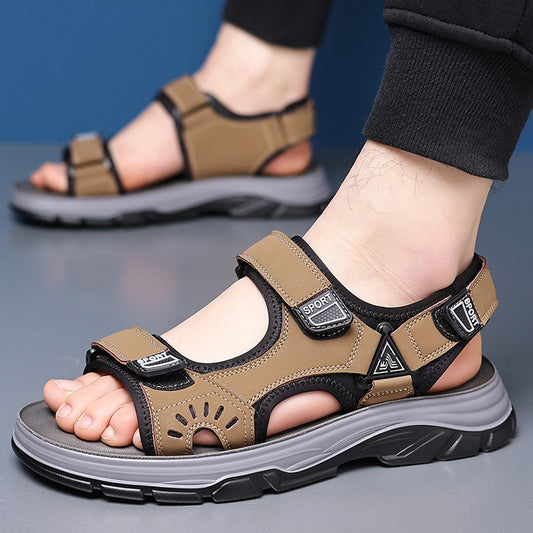 2025 Men's summer non-slip sports casual leather sandals