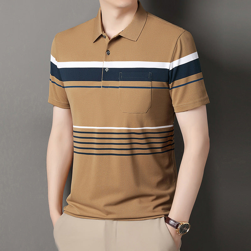 Men's high-end business short-sleeved POLO shirt