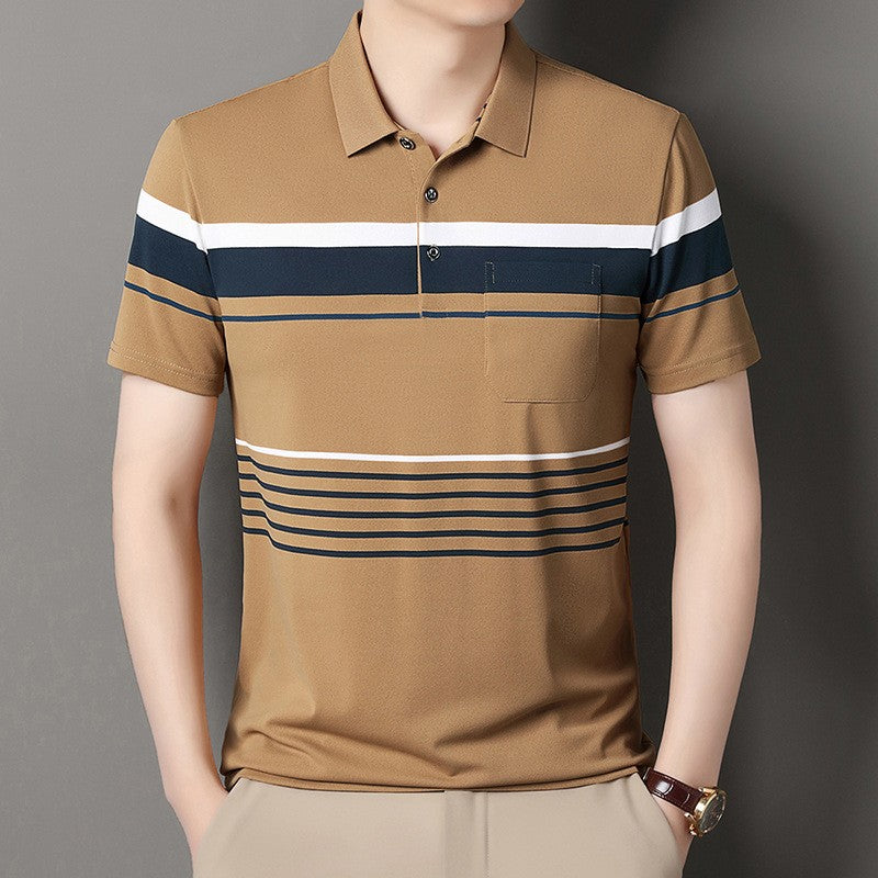 Men's high-end business short-sleeved POLO shirt