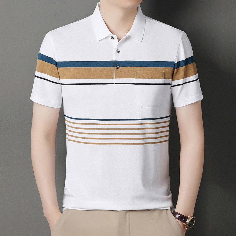 Men's high-end business short-sleeved POLO shirt