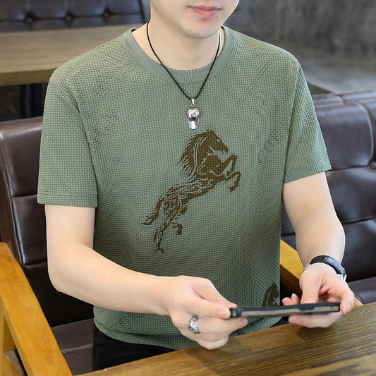 cf357-Men's short sleeve personalized T-shirt