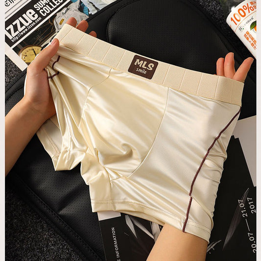 cf353-Silky satin ice silk soft and comfortable men's underwear