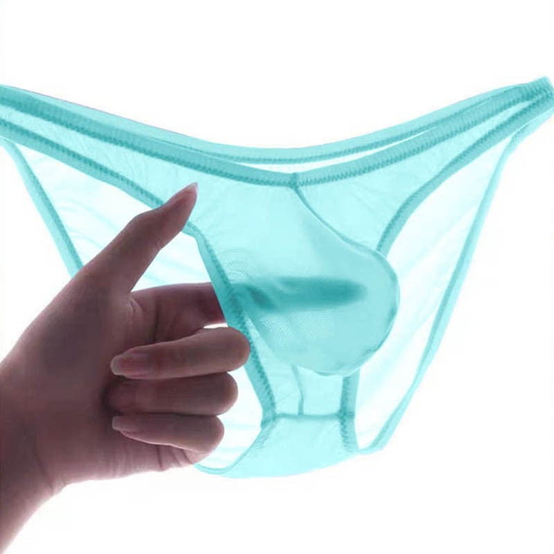 luu362-Men's Ultra-Thin Ice Silk Briefs