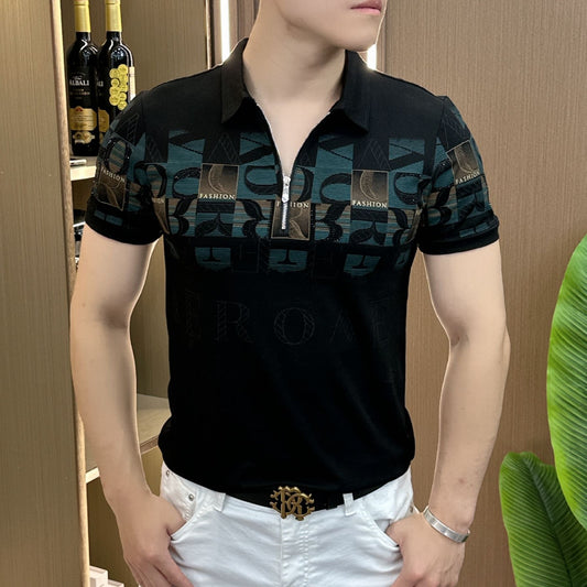 Casual Fashion Round Neck Men's Short Sleeve T-Shirt(cm454)