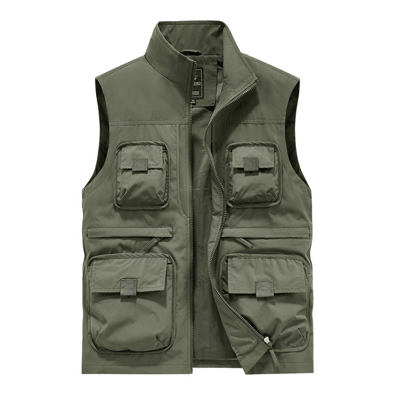 2025 Men's thin breathable outdoor quick-drying multi-pocket work vest(cm461)