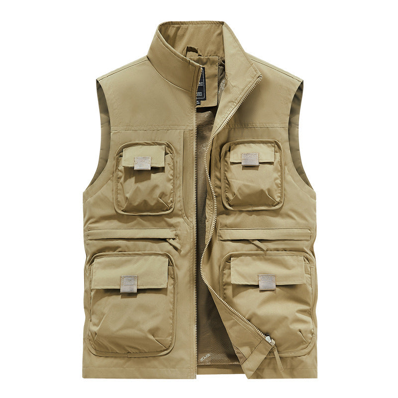2025 Men's thin breathable outdoor quick-drying multi-pocket work vest(cm461)