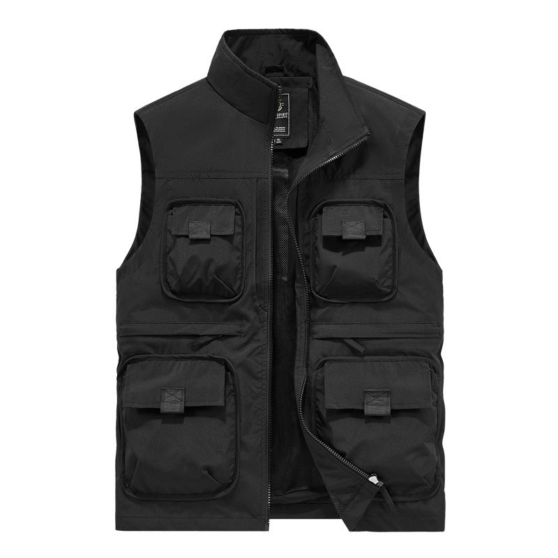 2025 Men's thin breathable outdoor quick-drying multi-pocket work vest(cm461)