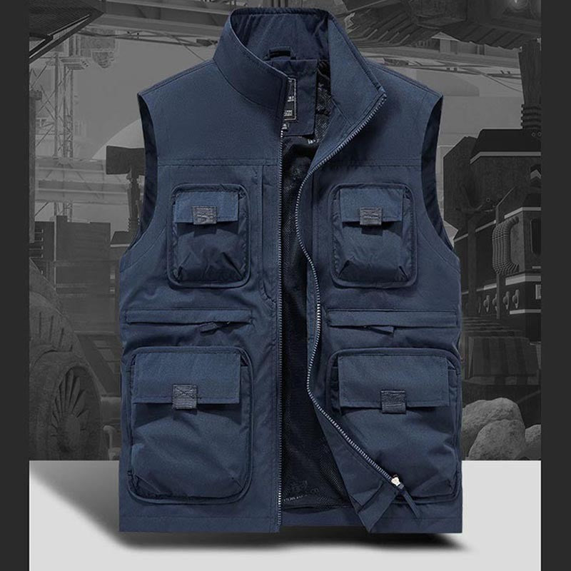 2025 Men's thin breathable outdoor quick-drying multi-pocket work vest(cm461)