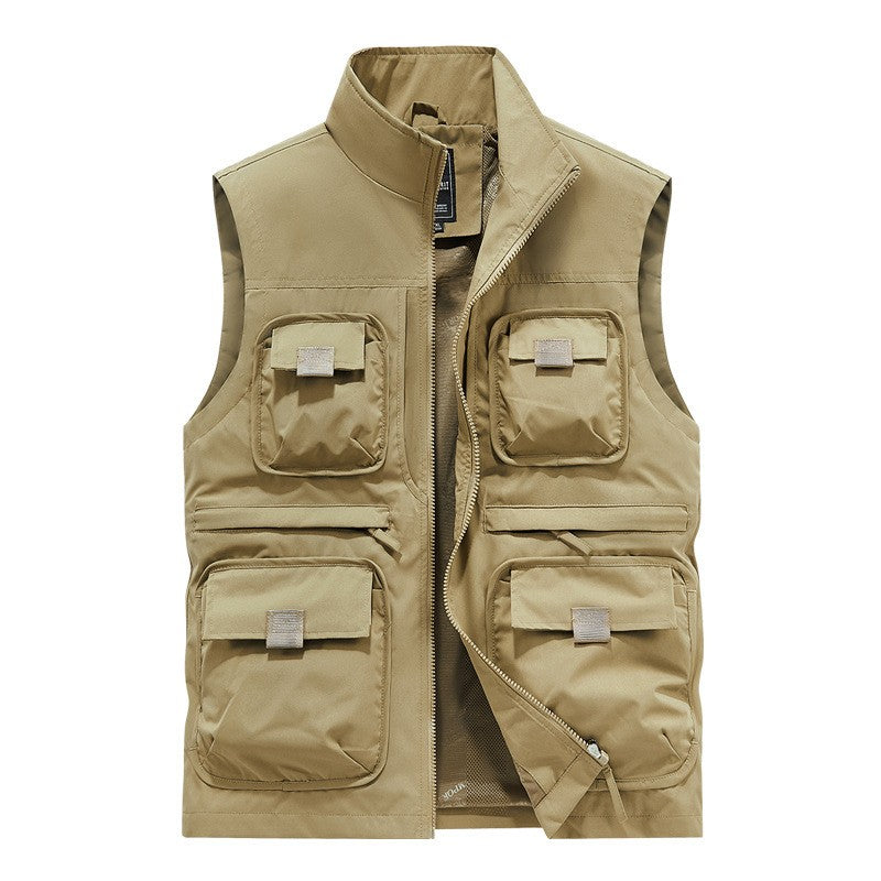 2025 Men's thin breathable outdoor quick-drying multi-pocket work vest(cm461)