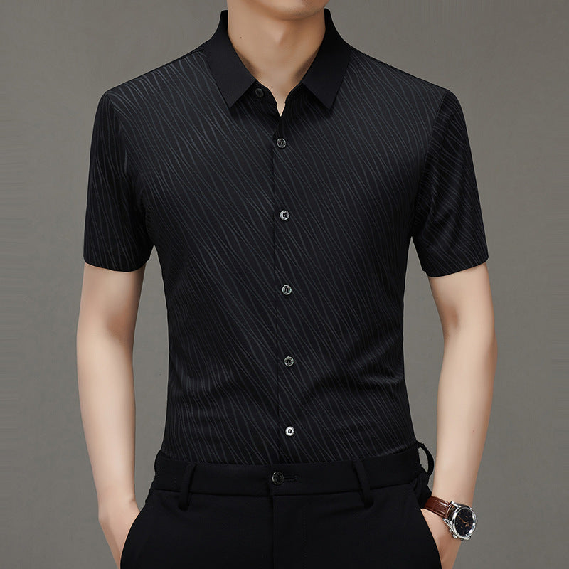 Summer men's high-end seamless printed short-sleeved shirt(you402)