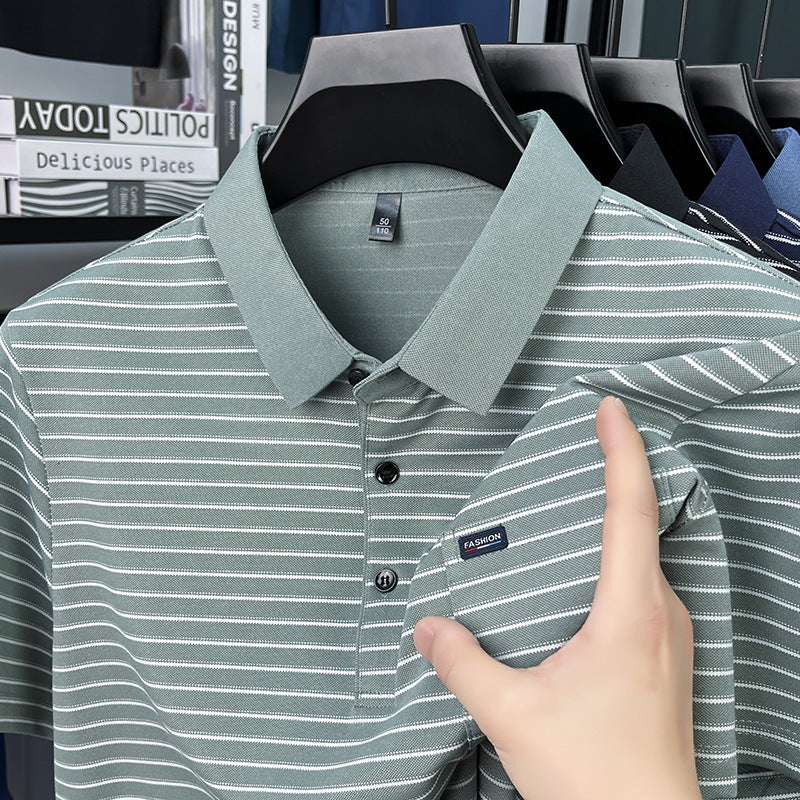 Men's summer simple casual short-sleeved plaid shirt
