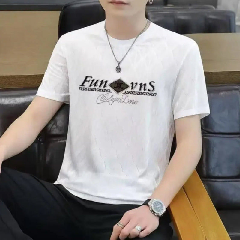 luu416-Summer Men's Ice Silk Short Sleeve T-Shirt