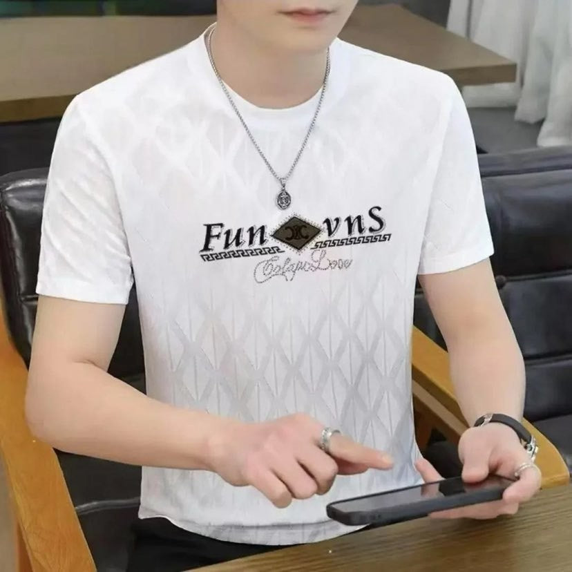 luu416-Summer Men's Ice Silk Short Sleeve T-Shirt
