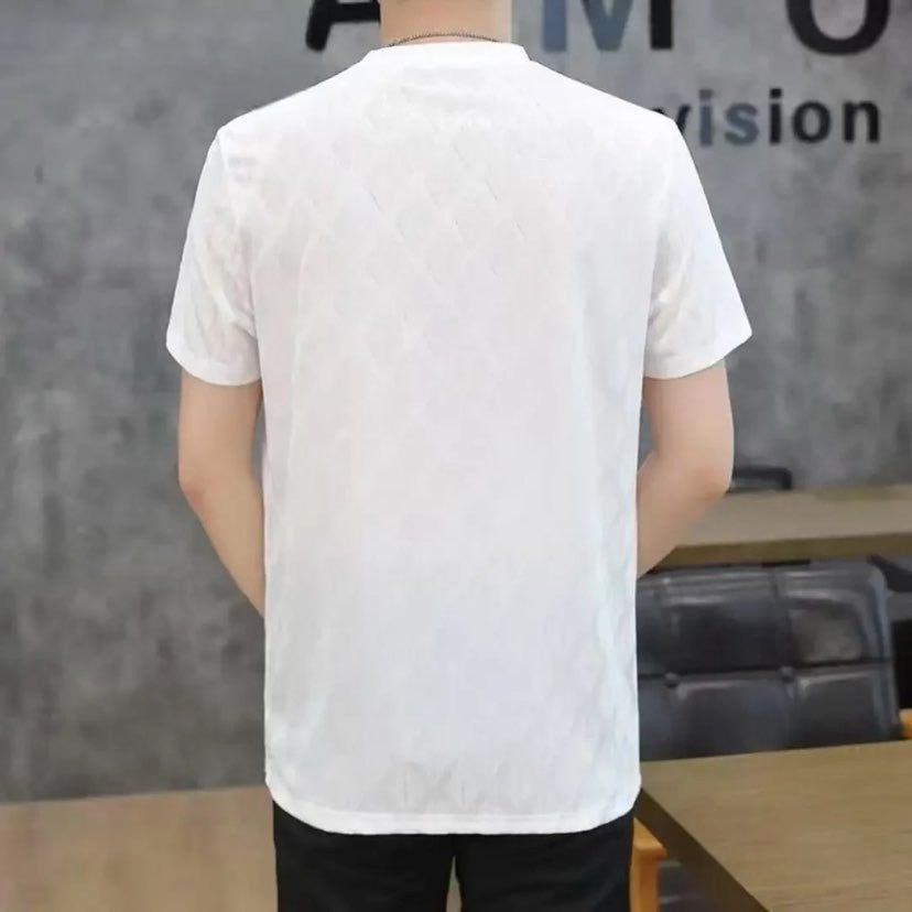 luu416-Summer Men's Ice Silk Short Sleeve T-Shirt