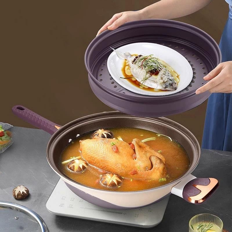 ae885-Home use titanium multifunctional frying pan
